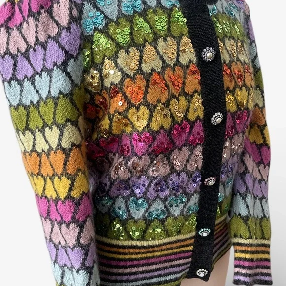 Marc Jacobs Hearts and Sequin Embellished Cardigan - Picture 3 of 14